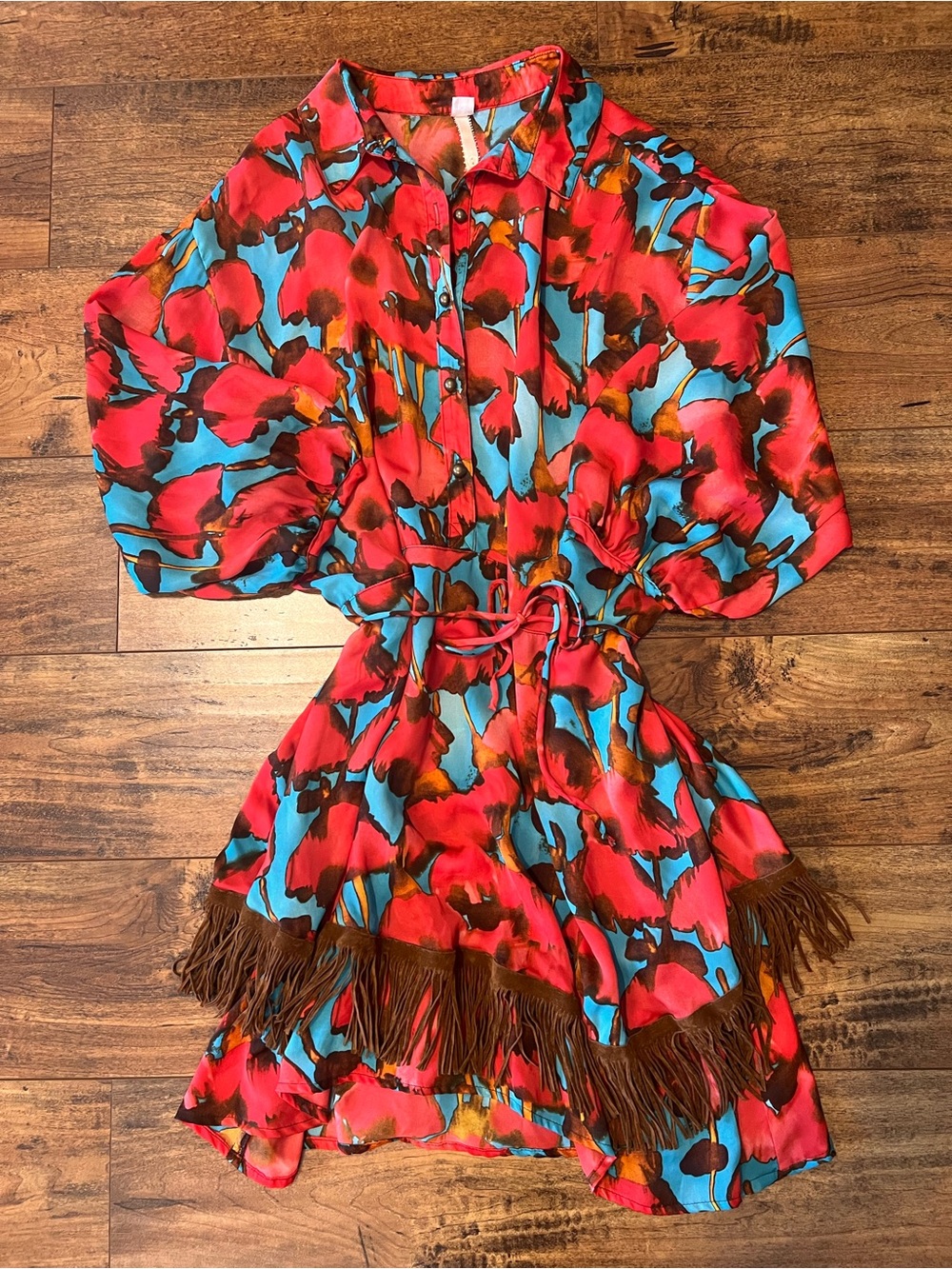 UNCLE FRANK Colorful Dress with Fringe!